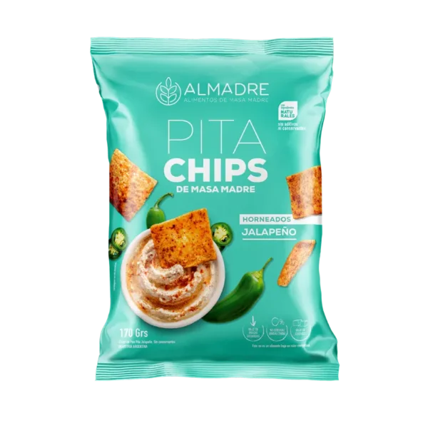 Pita CHIPS de masa Madre Jalapeño (ALMADRE)